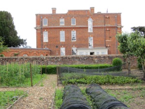 Chicheley Hall from the vegetable garden